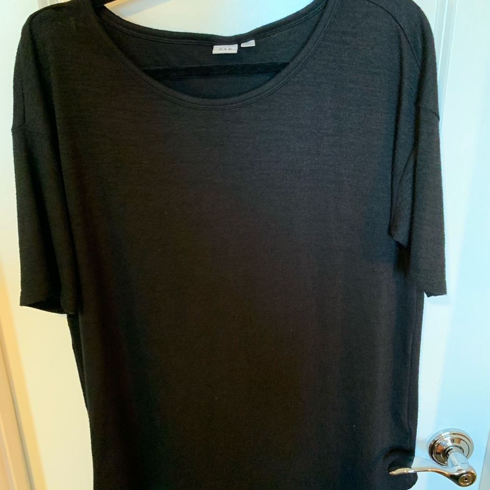 Gap Softspun Short-Sleeve Black T-Shirt Med Tall